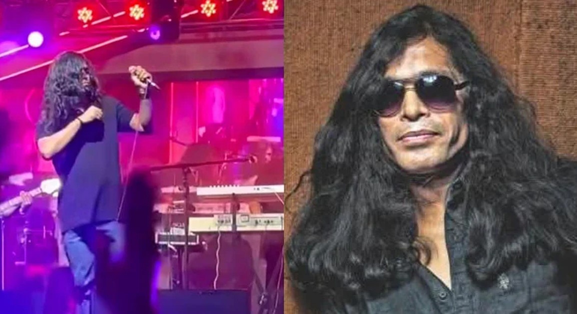 জুলাই কনসার্টে মঞ্চে পারফর্ম করছেন আর্ক ব্যান্ডের ভোকাল হাসান।