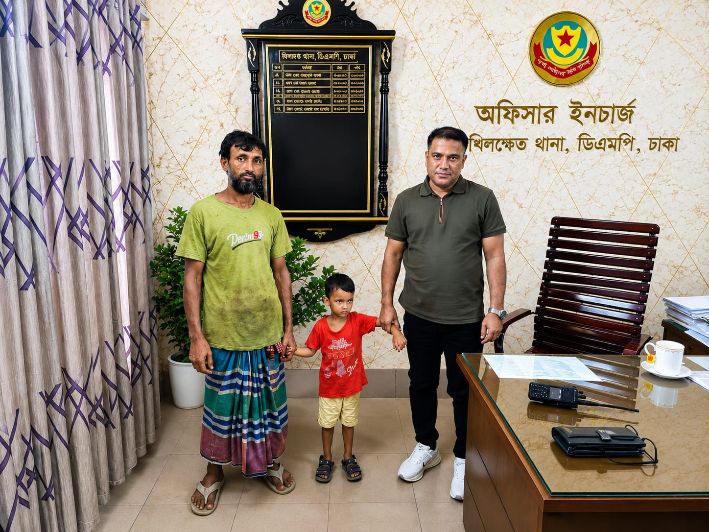 খিলক্ষেতে পথ হারানো শিশুকে পরিবারের কাছে ফিরিয়ে দিল পুলিশ