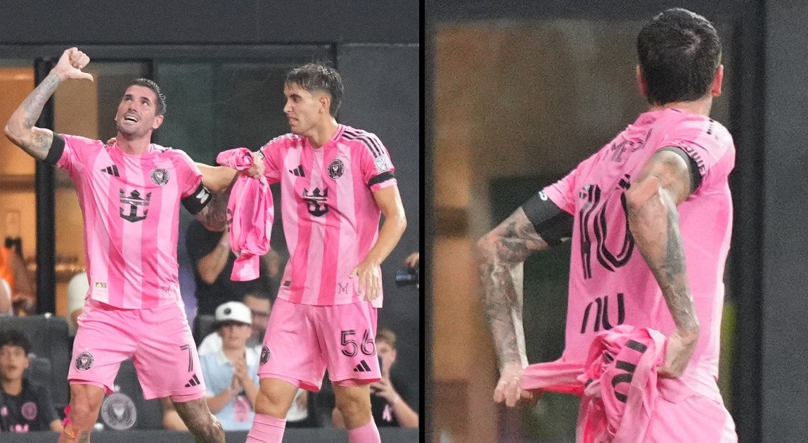 মেসির ১০ নম্বর জার্সি দেখিয়ে গোল উদযাপন করছেন রদ্রিগো ডি পল