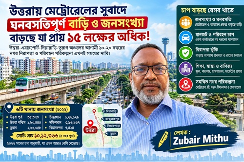 উত্তরার জনসংখ্যা ১৫ লাখের বেশি? দ্রুত প্রয়োজন নগর নিরাপত্তা ও পরিবহন পরিকল্পনা