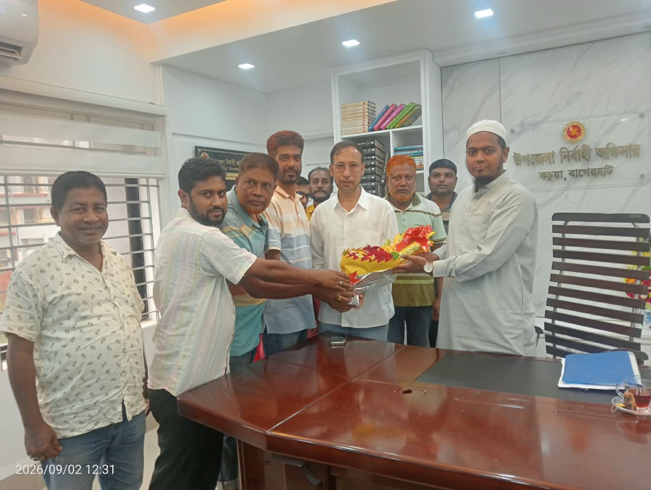 কচুয়ার নবাগত ইউএনওর সঙ্গে বিএনপি নেতাদের সৌজন্য সাক্ষাৎ