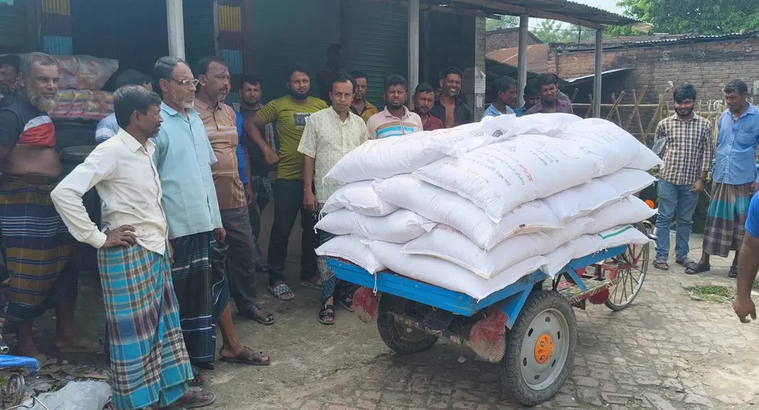 শৈলকুপার চড়িয়ার বিল বাজারে জব্দ করা ডিএপি ও টিএসপি সার