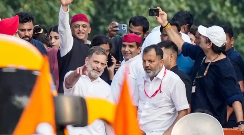  ভারতের প্রধান নির্বাচন কমিশনার জ্ঞানেশ কুমারের পদত্যাগের দাবিতে ইনডিয়া জোটের ঘোষিত দিল্লির সমাবেশ।