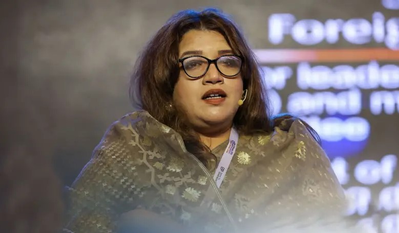 বে অব বেঙ্গল কনভারসেশনে বক্তব্য রাখছেন পররাষ্ট্র প্রতিমন্ত্রী শামা ওবায়েদ ইসলাম