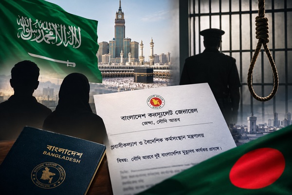 সৌদিতে দুই বাংলাদেশির মৃত্যুদণ্ড: বন্দিতালিকায় ছিল না সাজা