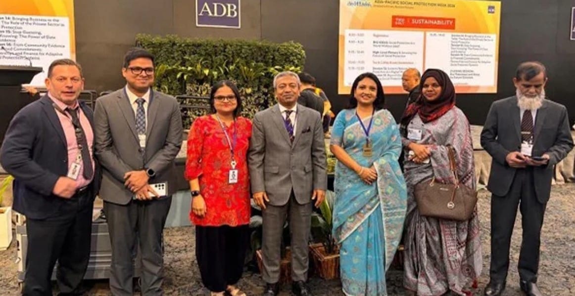 এডিবির সামাজিক সুরক্ষা বিষয়ক সম্মেলনে বক্তব্য দিচ্ছেন প্রতিমন্ত্রী ফারজানা শারমিন পুতুল