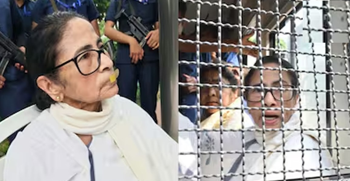 দিল্লিতে আটকের পর প্রিজন ভ্যান থেকে ফেসবুক লাইভে মমতা বন্দ্যোপাধ্যায়